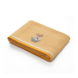 Mr Bear Tex Knit Baby Blanket With Double Border