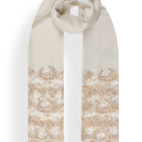 Metallic Border Stole in Cashmere