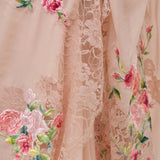 Vintage Roses-Saree in Flat Chiffon