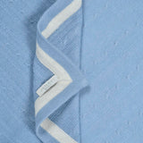 Cable Knit Double Border Baby Blanket in Cashmere