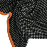 Houndstooth Stole with Knitted Selvedge in Merino