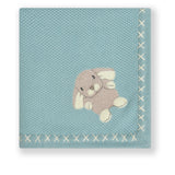 Hop & Hug Text Knit Blanket in Cotton